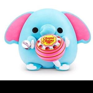 LOTTIE 🐘 Blue Elephant wChupa Chups Snackles Plush by Zuru Toys ☆》NWT《☆